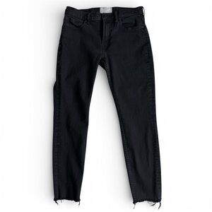 Everlane Black Denim Jeans Women’s Size 28 Regular Cropped Frayed Ankle